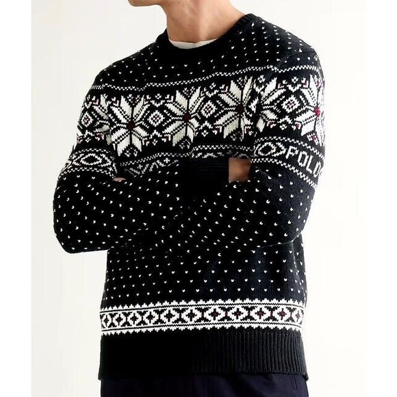 Polo Ralph Lauren Fair Isle Snowflake Cotton/Cashmere Sweater Size: XXL